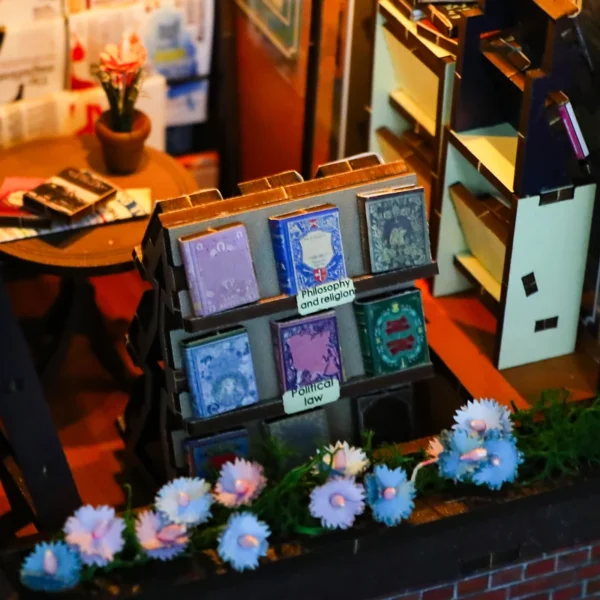 DIY Book Nook Kit 3D Wooden Miniature Model With LED Light - Image 3