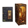 DIY Book Nook Kit Wooden Dollhouse 3D Puzzle Bookshelf Decor