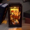 DIY Book Nook: Great Detective Diary Wooden Shelf Insert Bookend Gift