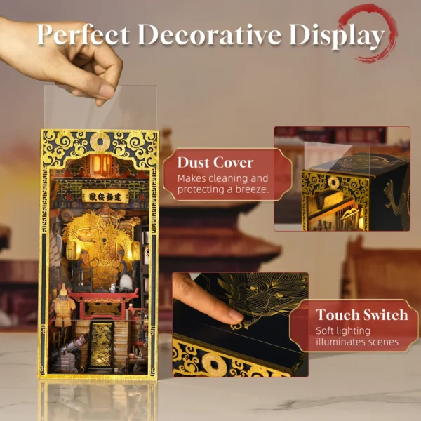 DIY Book Nook Kit 3D Miniature Bookshelf Insert Decor Craft For Adults - Image 3