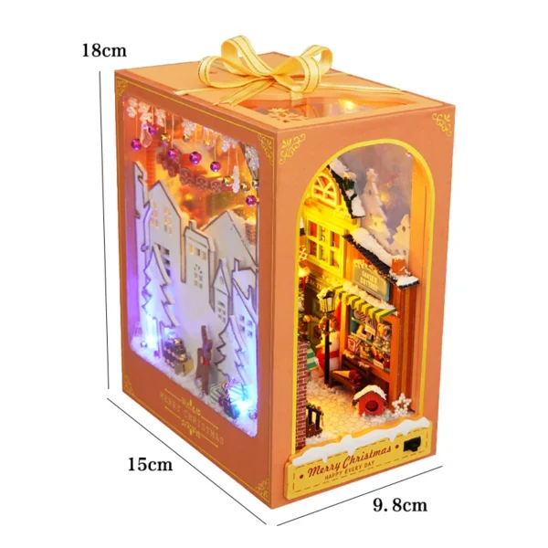 DIY Book Nook: Wooden Mini Doll House with LED - Image 6
