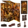 DIY Book Nook Vintage Classic Car 3D Puzzle Wooden Kit Science Experiment