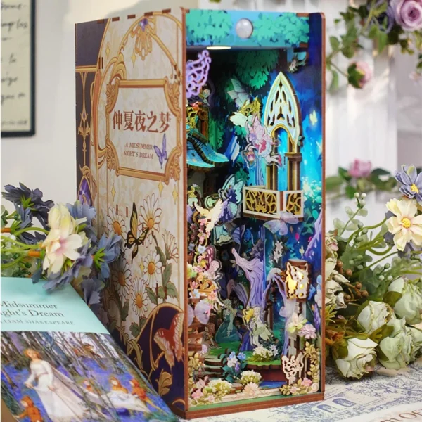 DIY Book Nook: Shakespeare's Verse Miniature Shelf Insert Kit for Gifts - Image 2