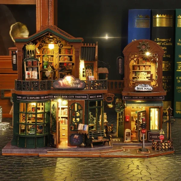 DIY Book Nook: Twilight City Dollhouse Kit - Image 5