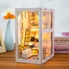DIY Book Nook Kit Princess Pink Loft Bedroom Bookshelf Model Kit - Image 4