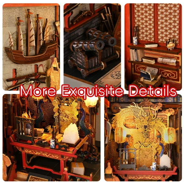 DIY Book Nook Kit 3D Miniature Bookshelf Insert Decor Craft For Adults - Image 4