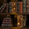 DIY Book Nook: Wooden Antique Bookshelf Insert with Light for Gifts. - Image 5